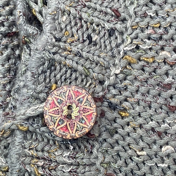 BCBGMaxAzria GREEN loose chunky knit cardigan sweater Medium - Picture 9 of 9